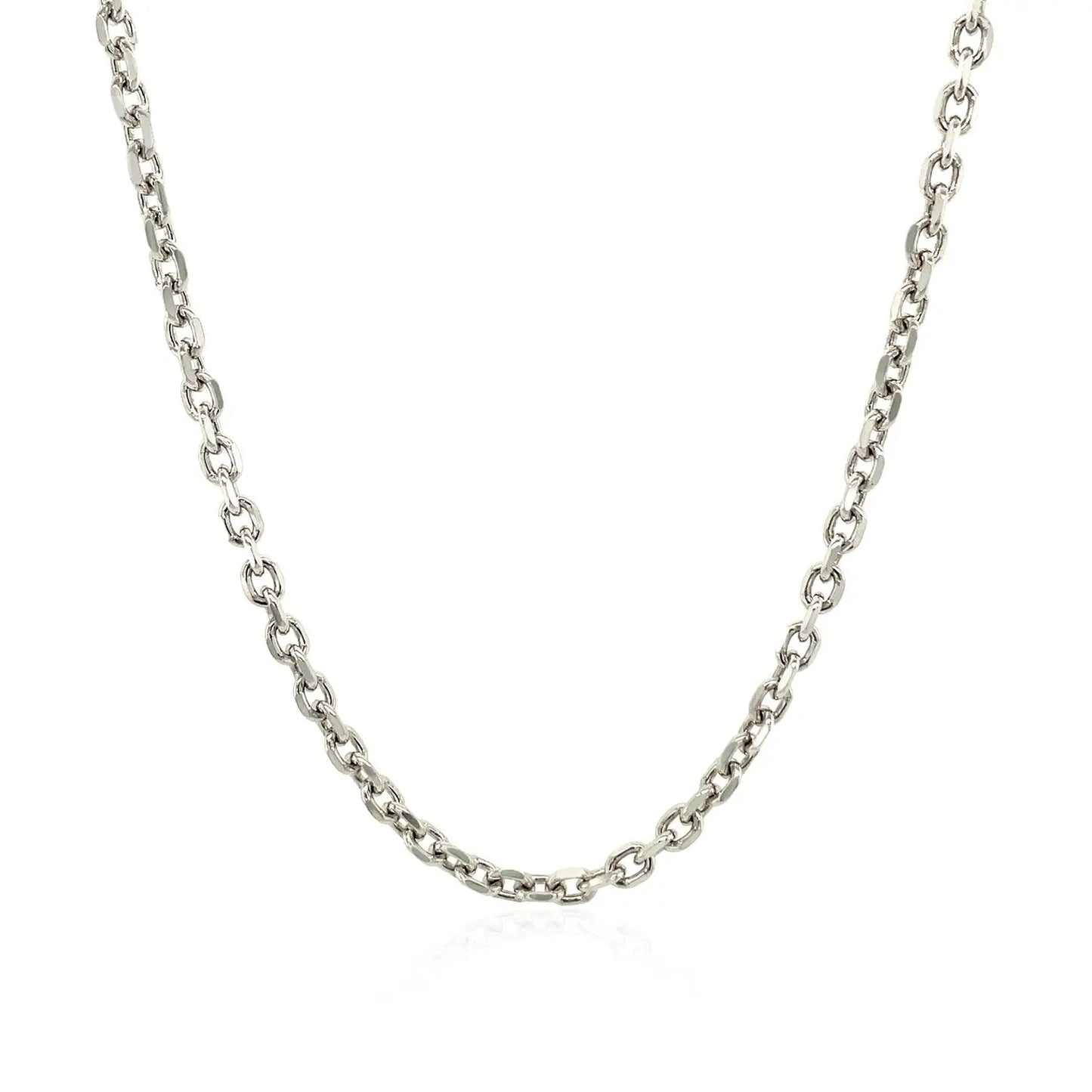 Sterling Silver Rhodium Plated Cable Chain (2.75 mm) RCJ