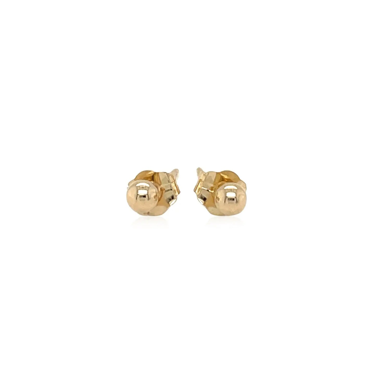 14k Yellow Gold Polished Round Stud Earrings(3mm) RCJ