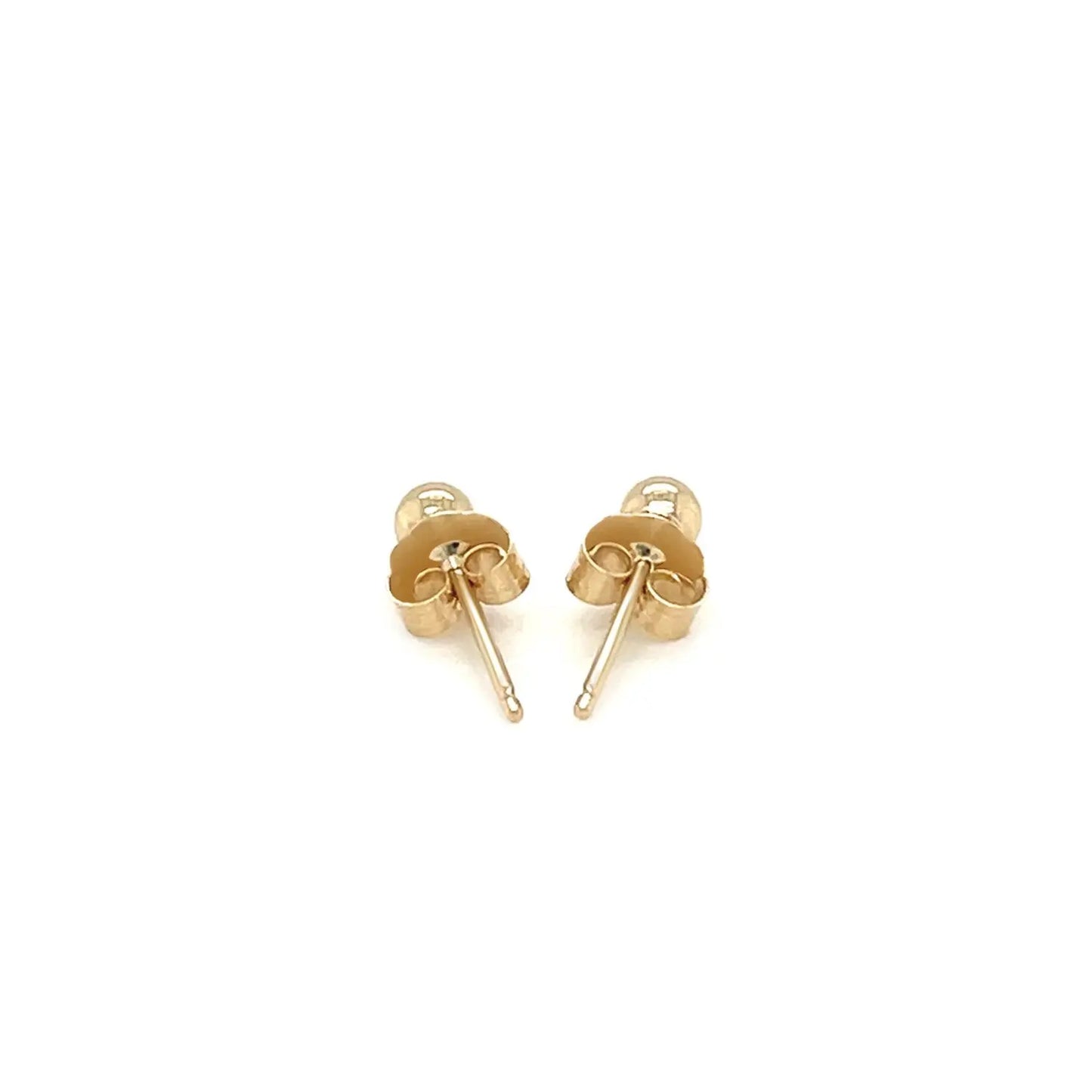 14k Yellow Gold Polished Round Stud Earrings(3mm) RCJ