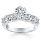 14k White Gold Shared Prong Diamond Engagement Ring RCJ