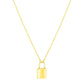 14k Yellow Gold Padlock Necklace RCJ