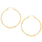 14k Yellow Gold Fancy Diamond Cut Extra Large Hoop Earrings (2x45mm) RCJ