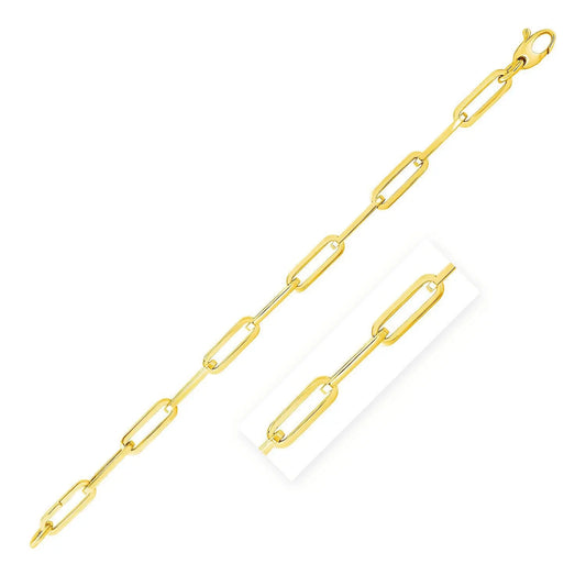 14K Yellow Gold Wide Paperclip Chain (6.10 mm) RCJ