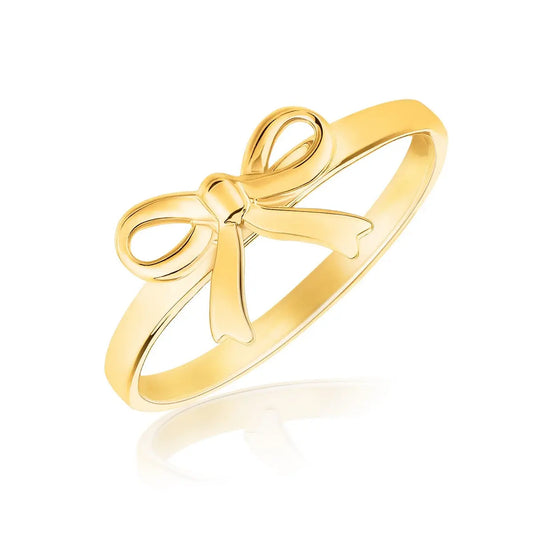 14k Yellow Gold Bow Ring RCJ