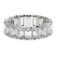 Emerald Cut Lab Grown Diamond Eternity Ring in 14k White Gold (8 cttw FG/VS2) RCJ