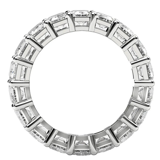 Emerald Cut Lab Grown Diamond Eternity Ring in 14k White Gold (8 cttw FG/VS2) RCJ