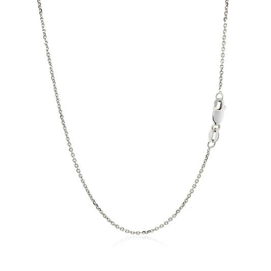 10k White Gold Cable Chain (1.10 mm)Monde Trend