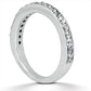 14k White Gold Pave Diamond Wedding Ring Band Set 1/2 AroundMonde Trend