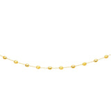 14k Yellow Gold Necklace with Polished and Textured Pebble Stations RCJ