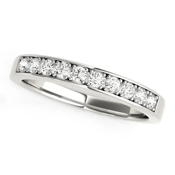 14k White Gold Classic Diamond Wedding Band (1/4 cttw)Monde Trend