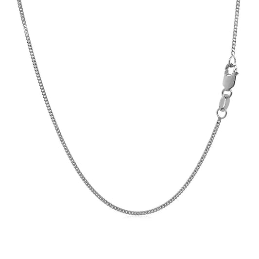 10k White Gold Gourmette Chain 1.0mm (1.00 mm)Monde Trend