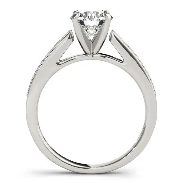 14k White Gold Antique Style Graduagted Diamond Engagement Ring (1 1/8 cttw)Monde Trend