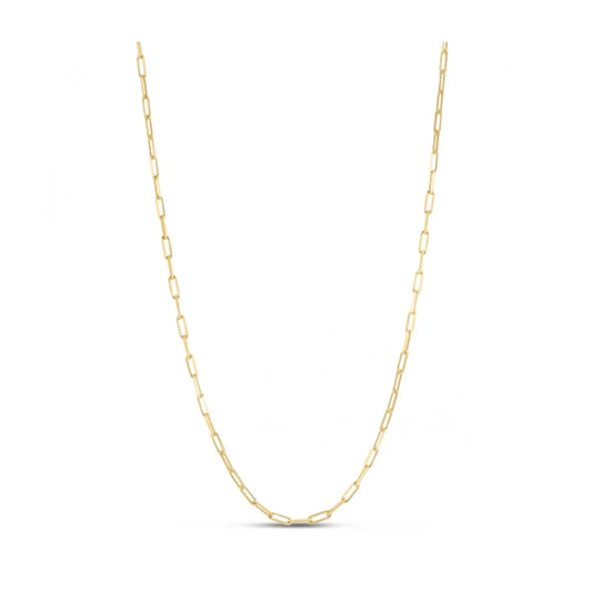 Sterling Silver Gold Plated Paperclip Chain (2.50 mm) RCJ