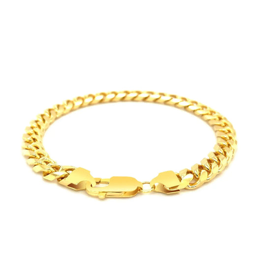 14k Yellow Gold Solid Miami Cuban Bracelet (7.20 mm) RCJ