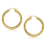 14k Yellow Gold Polished Hoop Earrings (5x40mm) RCJ