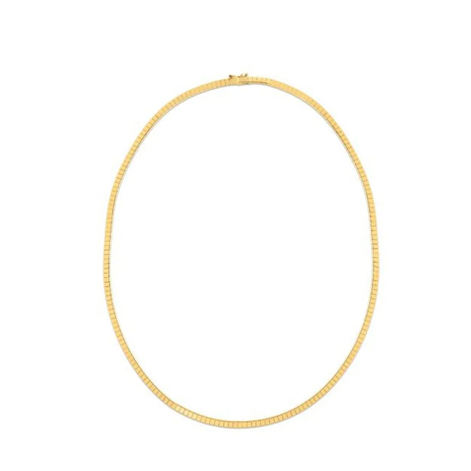 14k Yellow Gold Brick Omega Necklace RCJ