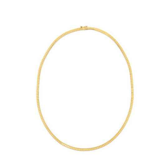 14k Yellow Gold Brick Omega Necklace RCJ