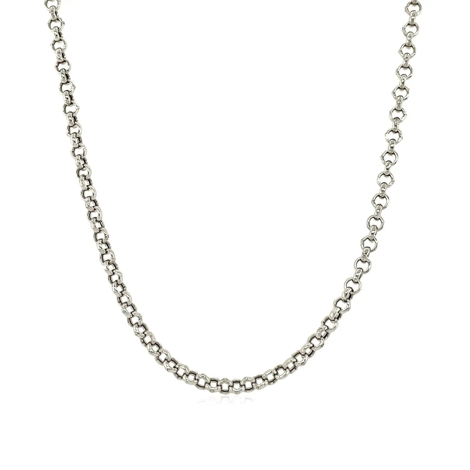 10k White Gold Rolo Chain (2.40 mm)Monde Trend