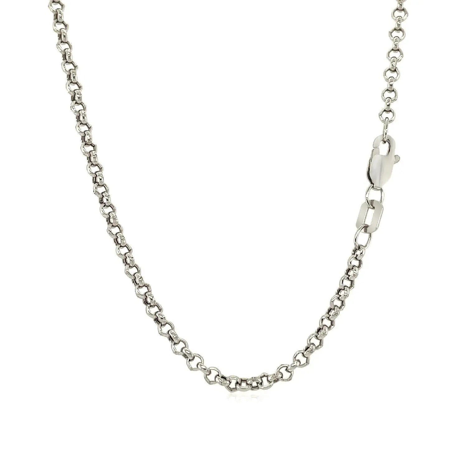 10k White Gold Rolo Chain (2.40 mm)Monde Trend