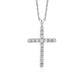 Cross Pendant with Diamonds in Sterling Silver RCJ