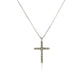 Cross Pendant with Diamonds in Sterling Silver RCJ