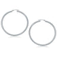 14k White Gold Polished Hoop Earrings (3x50mm) RCJ