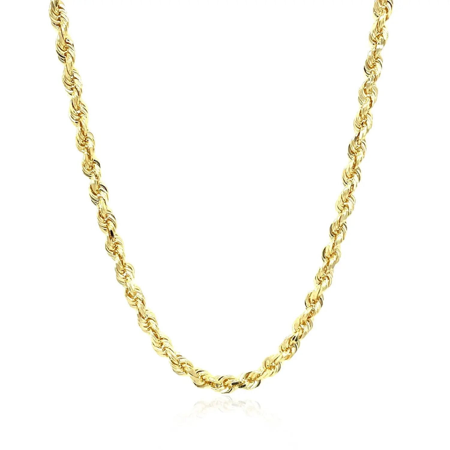 10k Yellow Gold Solid Diamond Cut Rope Chain (3.50 mm)Monde Trend