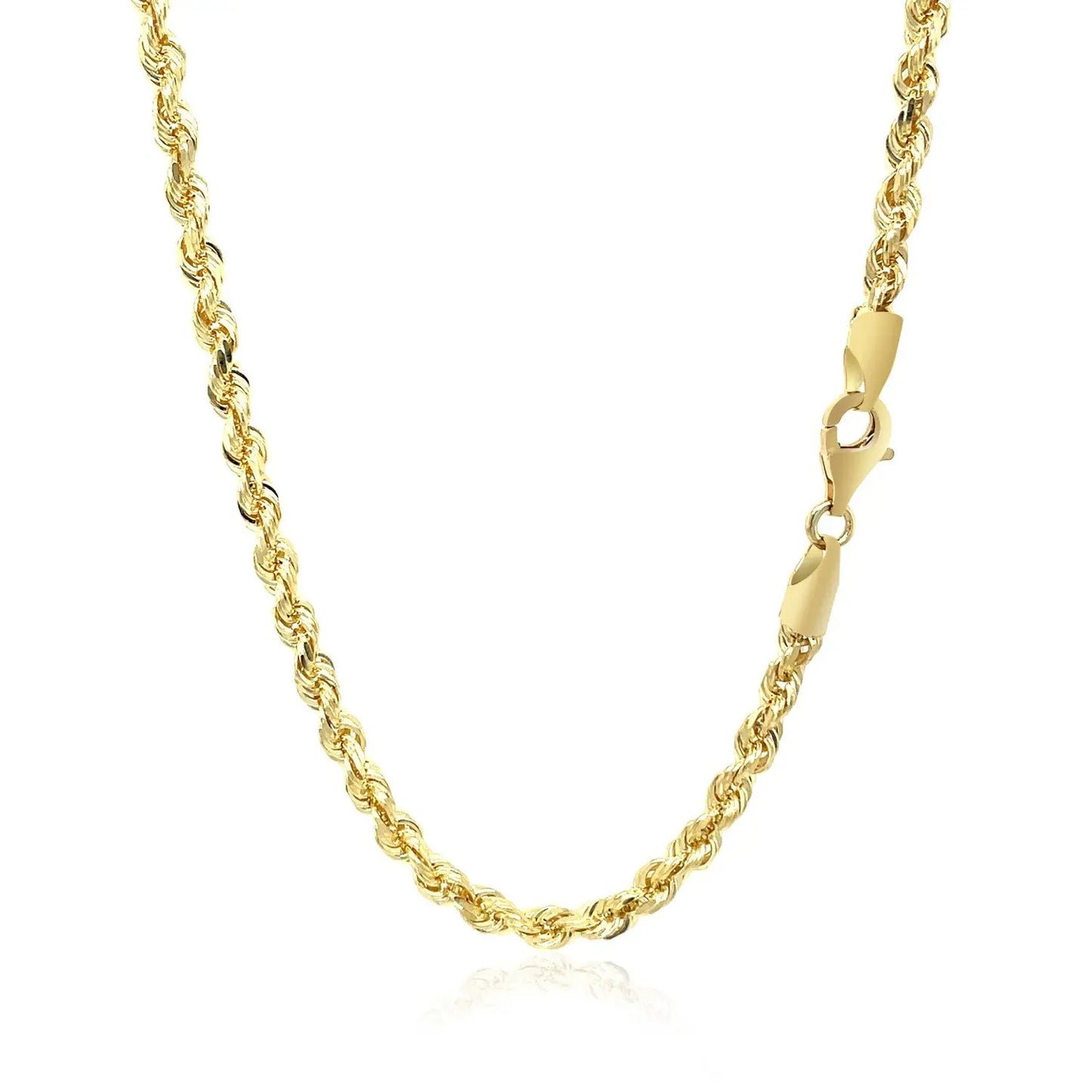 10k Yellow Gold Solid Diamond Cut Rope Chain (3.50 mm)Monde Trend