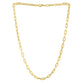 14k Yellow Gold Oval Domed Paperclip Chain Necklace (5.30 mm) RCJ