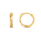 14k Yellow Gold Twist Huggie Hoops RCJ