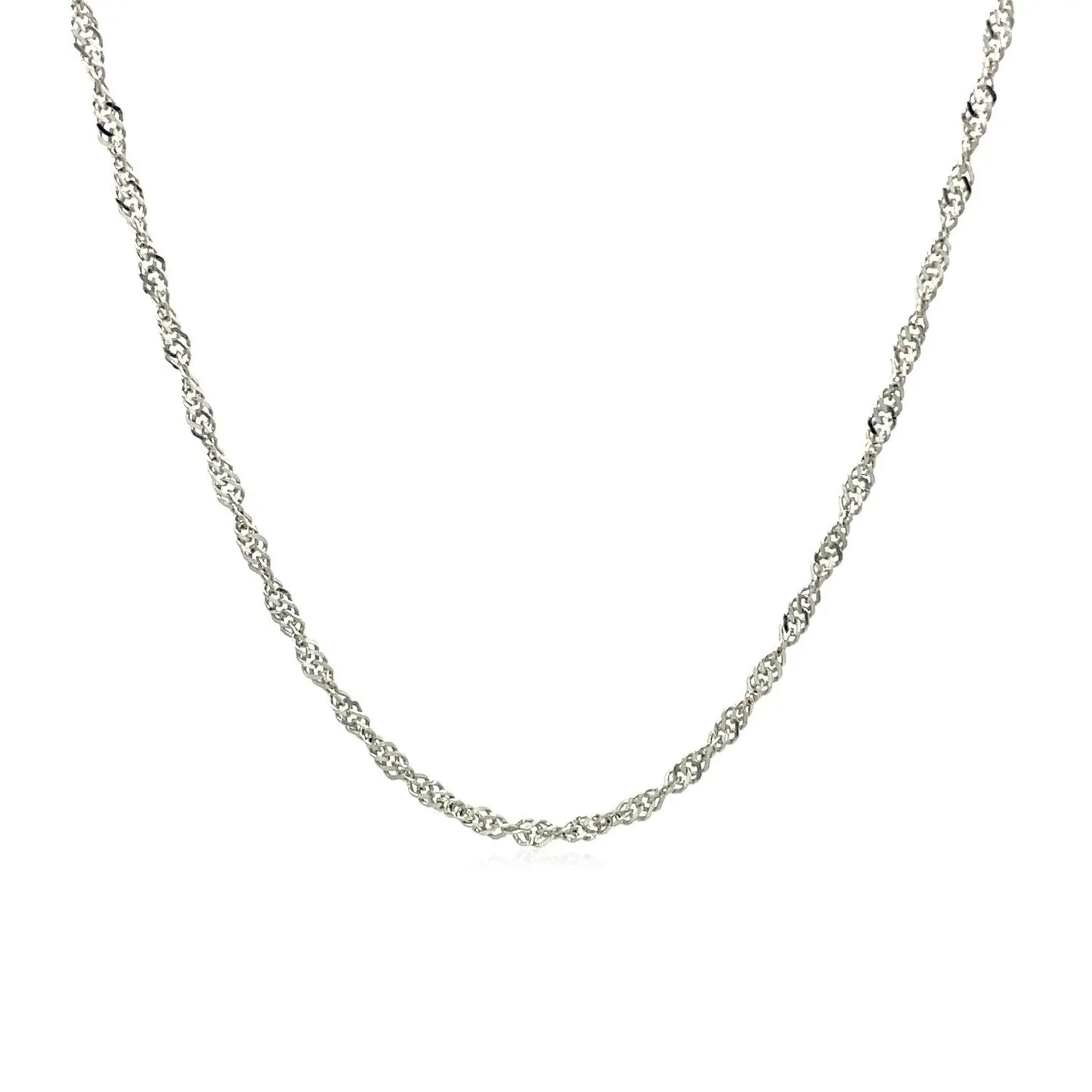 10k White Gold Singapore Chain (1.50 mm)Monde Trend