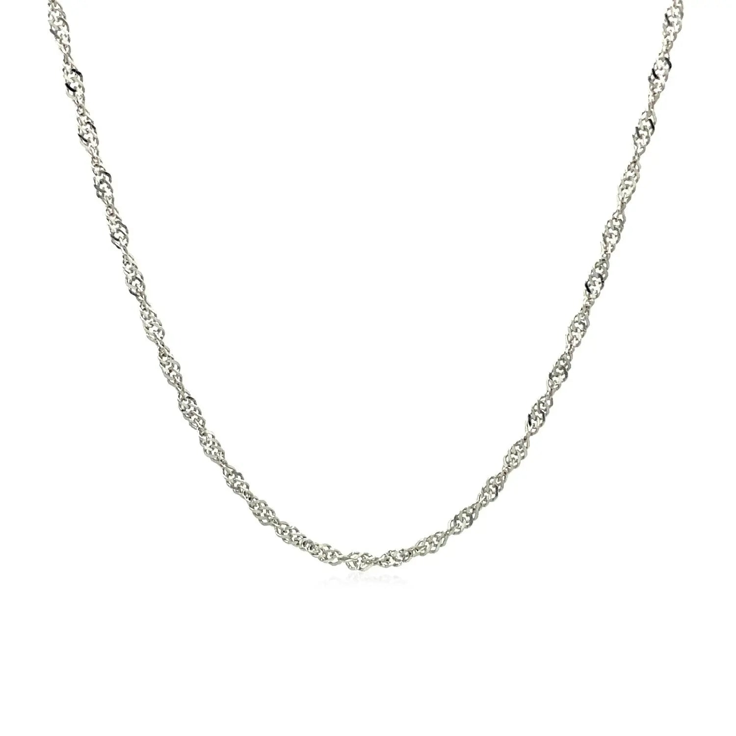 10k White Gold Singapore Chain (1.50 mm)Monde Trend