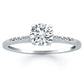 14k White Gold Engagement Ring with Diamond Band DesignMonde Trend