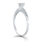 14k White Gold Engagement Ring with Diamond Band DesignMonde Trend