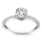 14k White Gold Diamond Collar Engagement RingMonde Trend