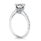 14k White Gold Diamond Collar Engagement RingMonde Trend