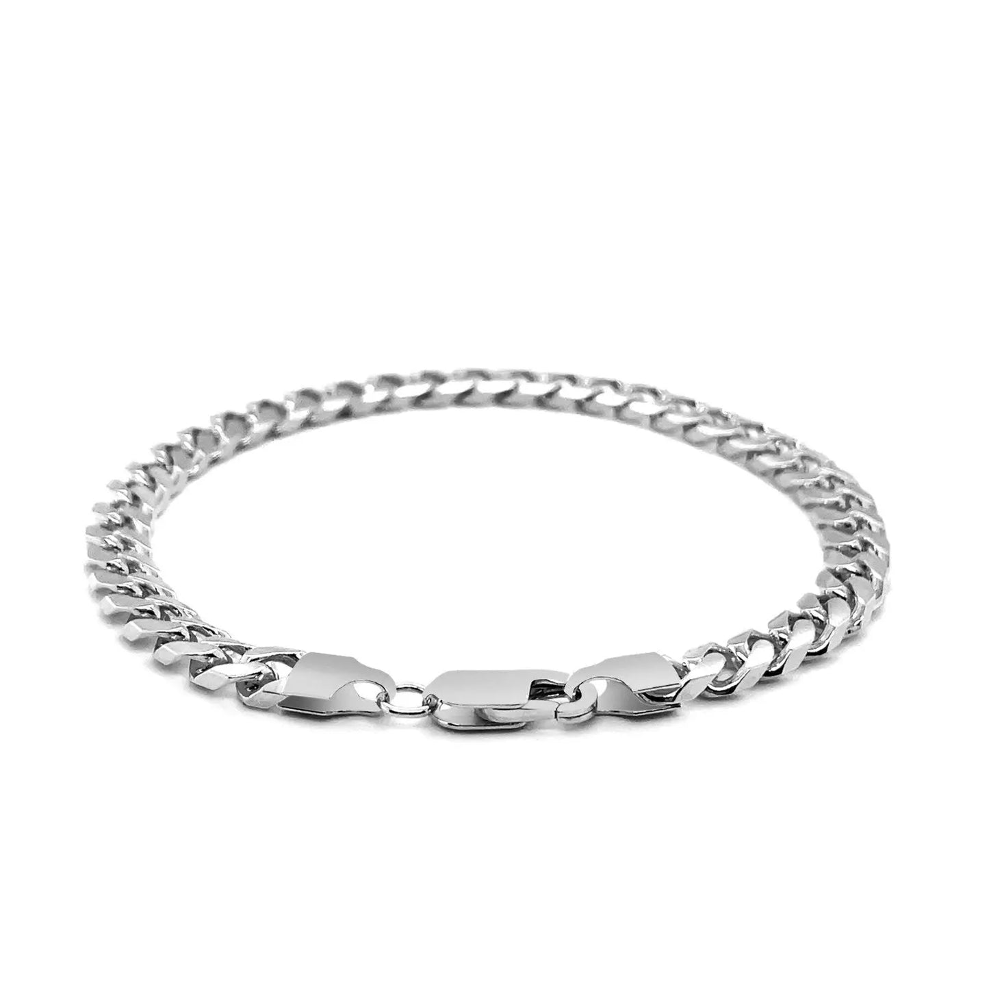 14k White Gold Solid Miami Cuban Bracelet (6.00 mm) RCJ