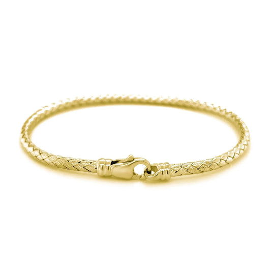 Fancy Weave Bangle in 14k Yellow Gold (3.00 mm) RCJ