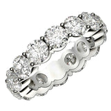 Round Cut Lab Grown Diamond Eternity Ring in 14k White Gold (6 cttw FG/VS2) RCJ