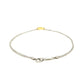 14k Yellow Gold and Sterling Silver Anklet with a Single Open Heart Station RCJ