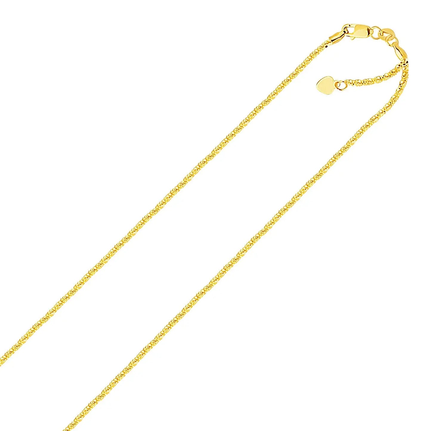 10k Yellow Gold Adjustable Sparkle Chain (1.20 mm)Monde Trend