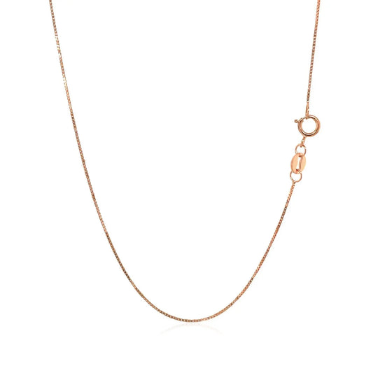 14k Rose Gold Classic Box Chain 0.6mmMonde Trend