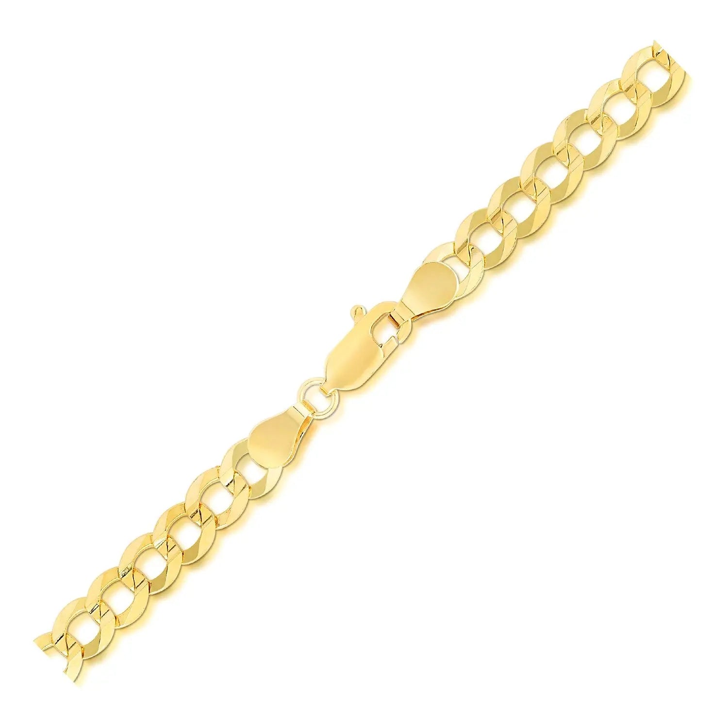 14k Yellow Gold Solid Curb Bracelet (5.70 mm) RCJ