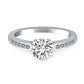 14k White Gold Diamond Channel Cathedral Engagement RingMonde Trend