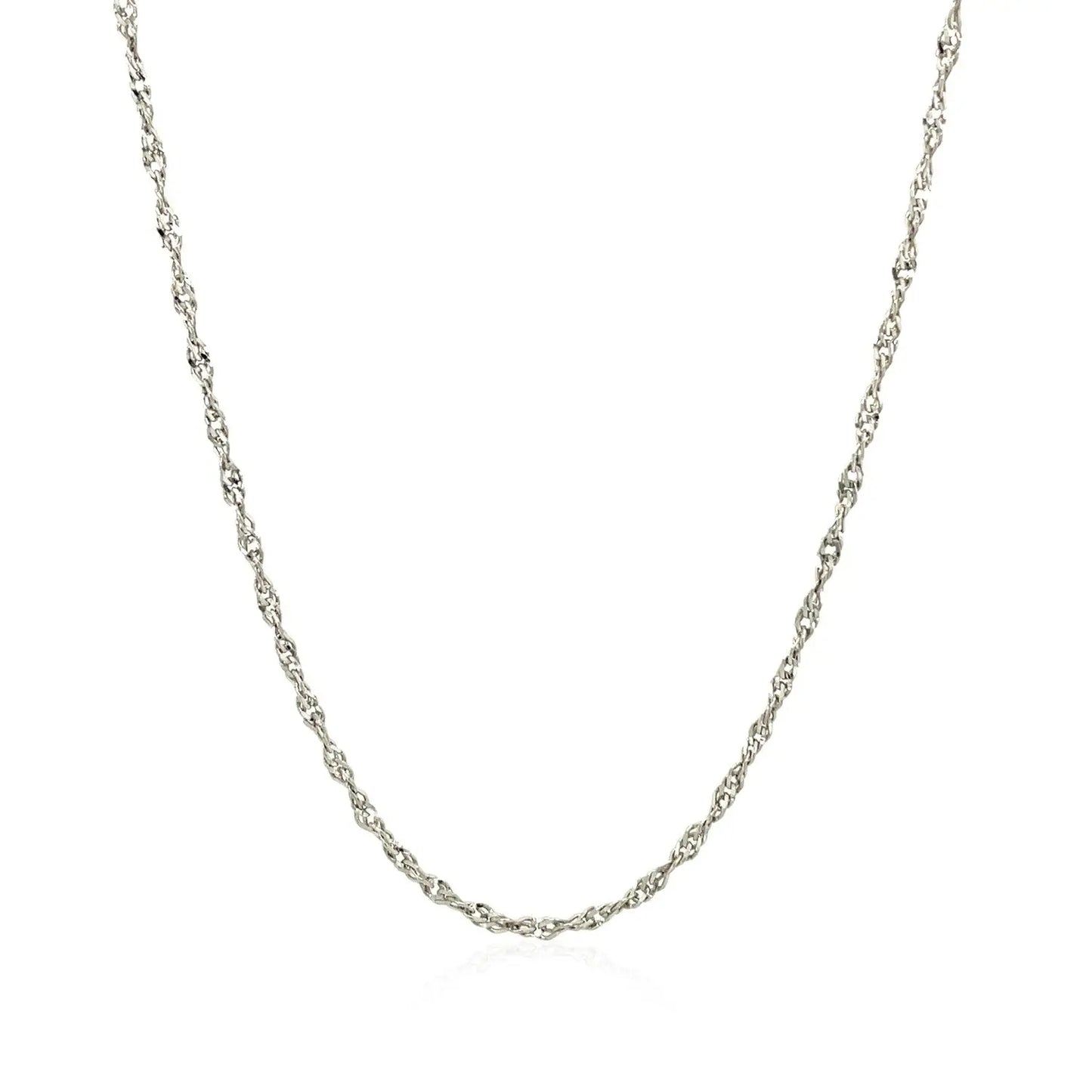 Sterling Silver 1.6mm Singapore Style Chain (1.50 mm) RCJ