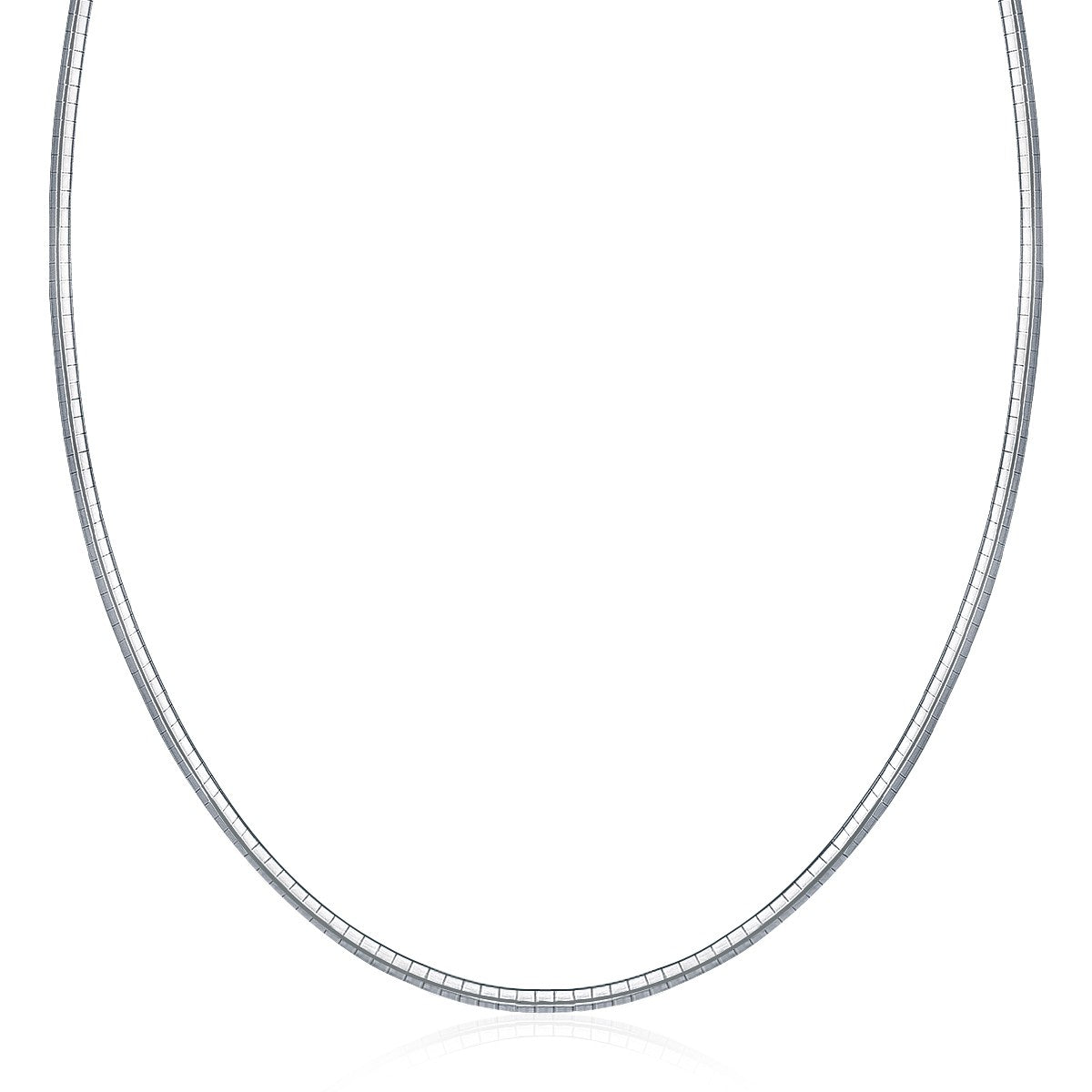 Sterling Silver Classic Omega Chain Necklace (3.0mm) - Monde Trend