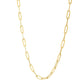 14k Yellow Gold Long Domed Paperclip Chain Necklace (4.80 mm) RCJ