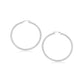 14k White Gold Polished Hoop Earrings (3x25mm) RCJ