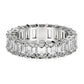 Emerald Cut Lab Grown Diamond Eternity Ring in 14k White Gold (5 cttw FG/VS2) RCJ