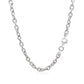 Sterling Silver Rhodium Plated Chain Bracelet with a Flat Heart Motif Station RCJ